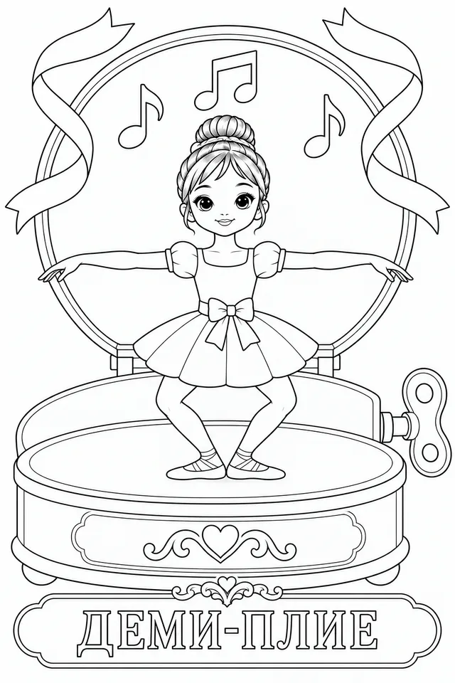 Новая раскраска «Деми-плие» из игры Lil Ballerine